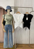 MATINEE Round Neck CRISs Cross Tie Tops